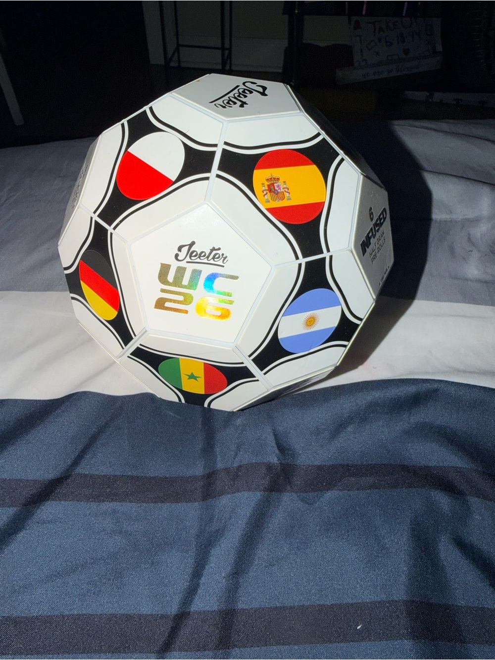 WC26 White Soccer Puzzle Ball with Flag Panels